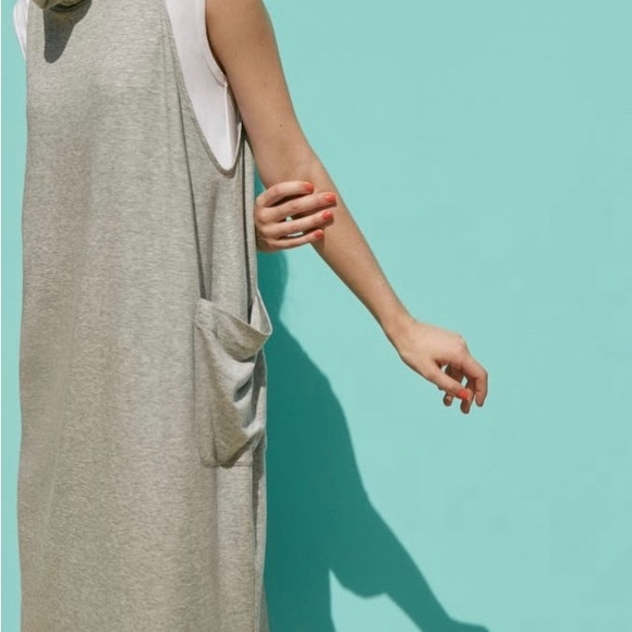 Eileen Fisher Stretch Tencel Lyocell Knit Jumper Midi Sleeveless Dress Size XXS - Picture 3 of 9